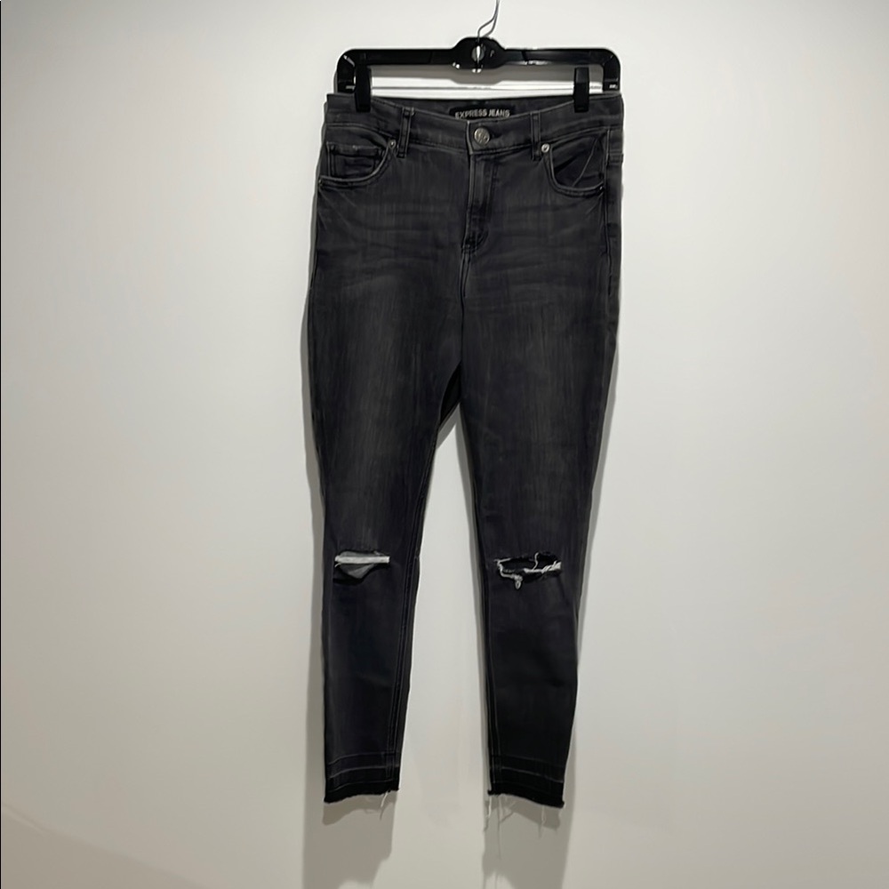 Express| Gray Distressed Women's Jeans